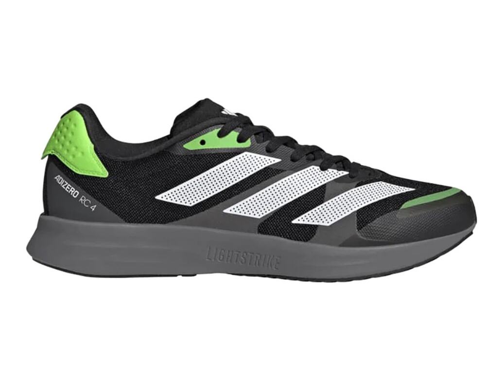 NEW ADIDAS ADIZERO RC 4 M Men's 11.5 GX6660 Running Black/ White/ Green